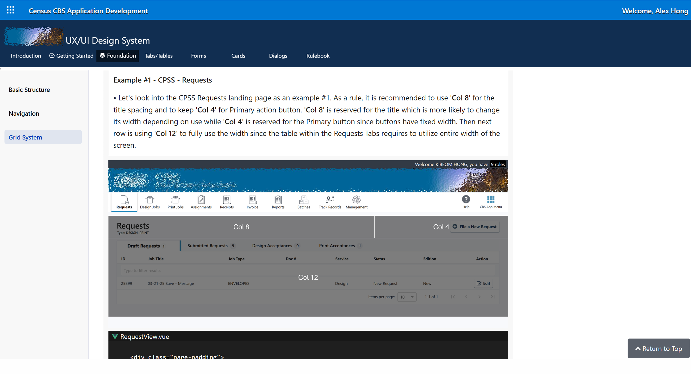 Reporting view visualizing progress across regional operations