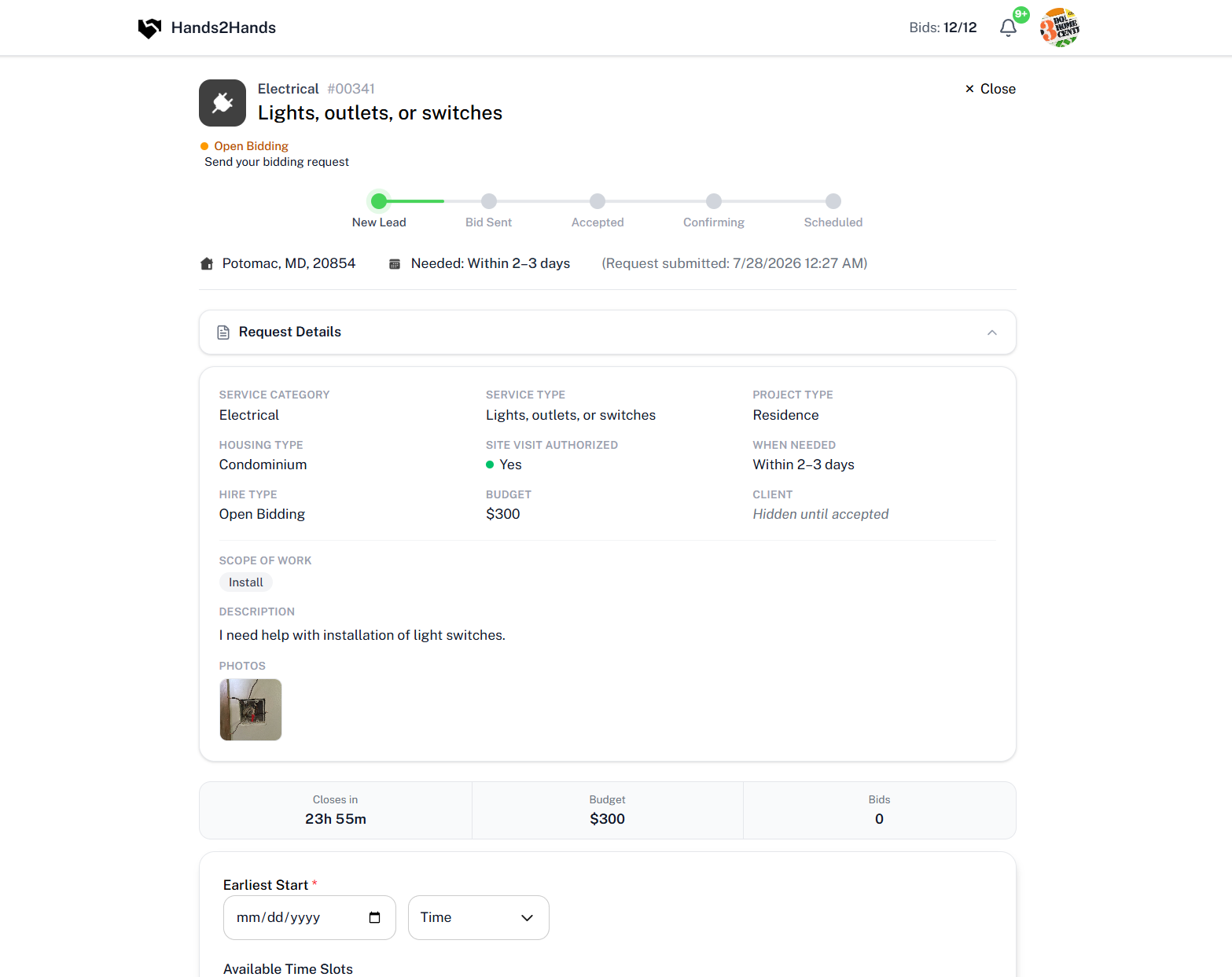 Secure payments and job-management dashboard