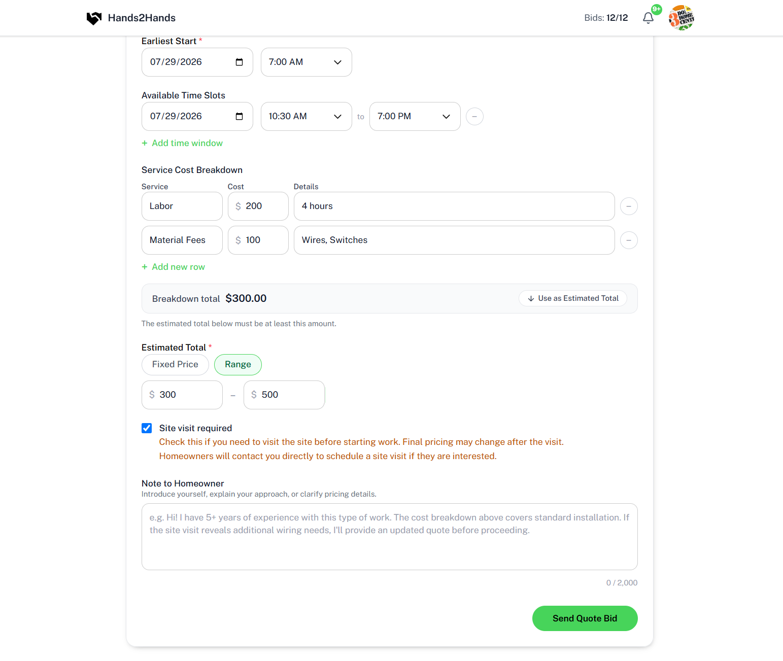 Secure payments and job-management dashboard