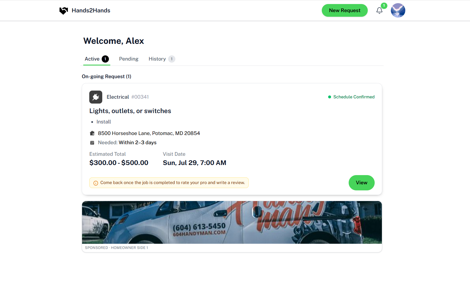 Secure payments and job-management dashboard