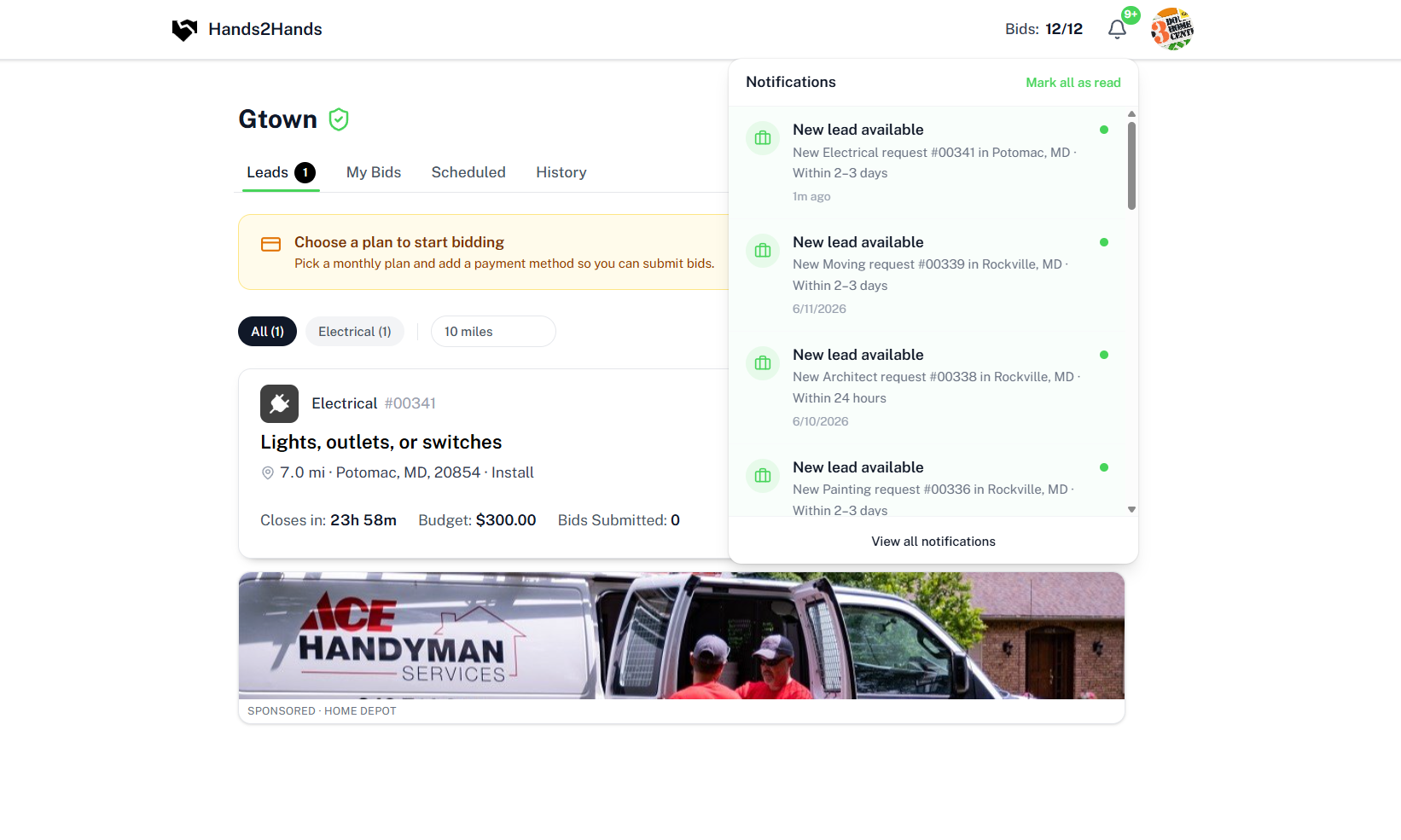 Secure payments and job-management dashboard