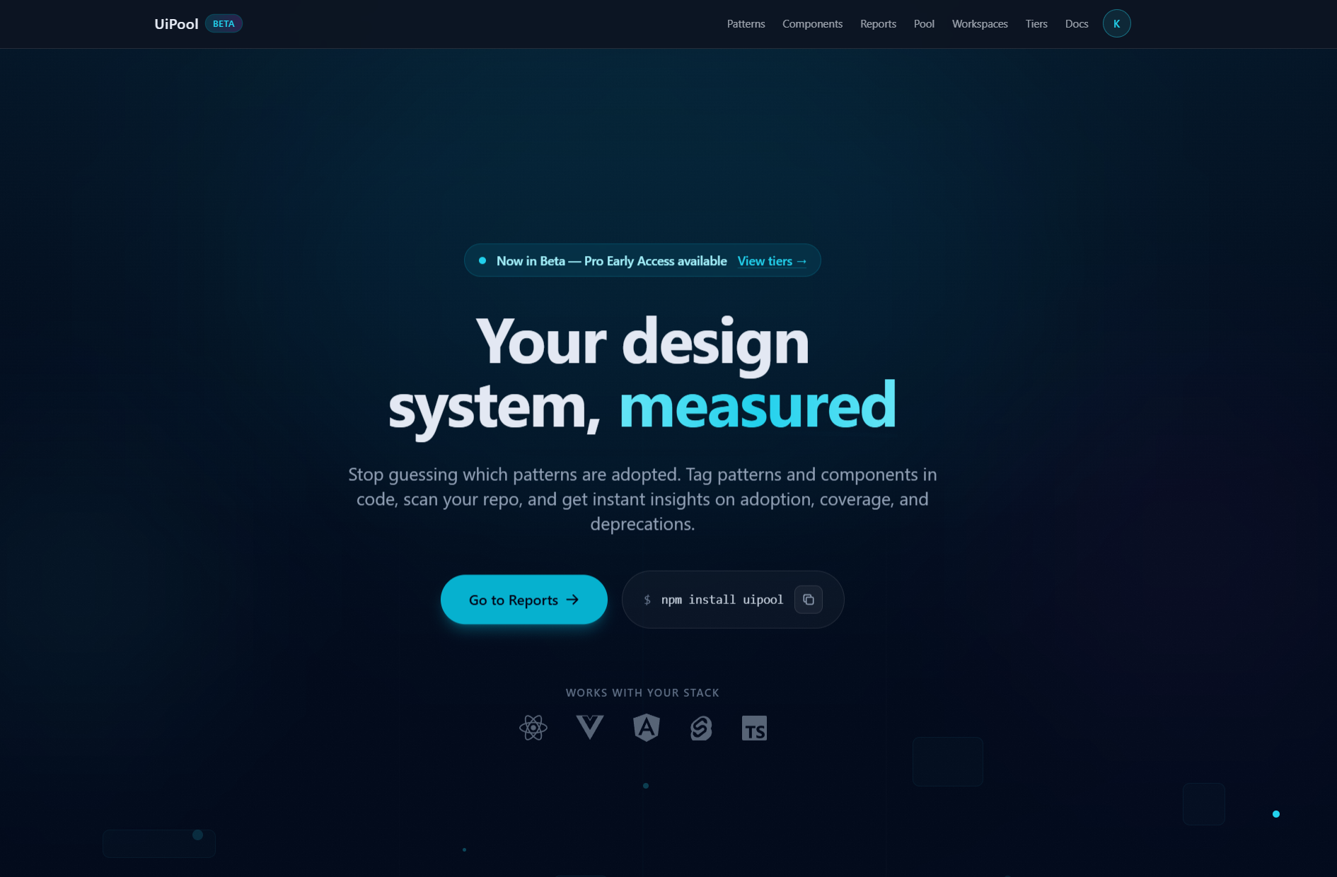 UiPool component gallery for browsing reusable UI patterns