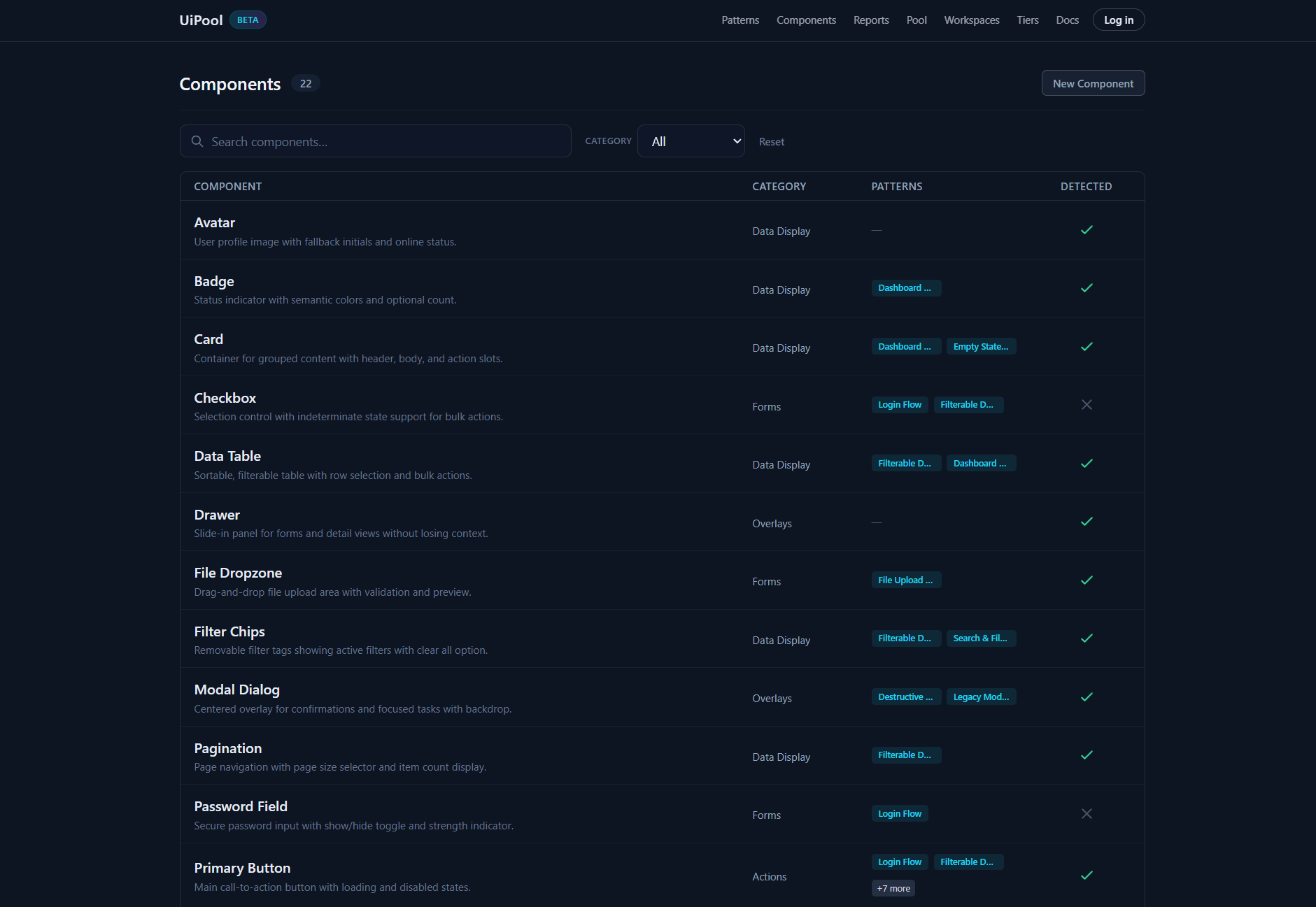 Workflow connecting an interface idea to an implementation-ready component