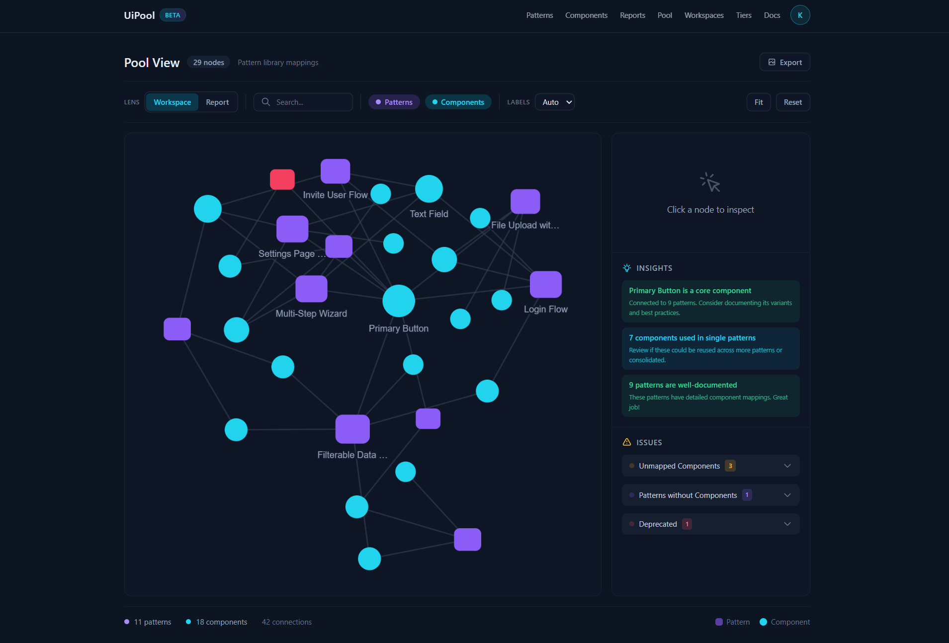 Workflow connecting an interface idea to an implementation-ready component